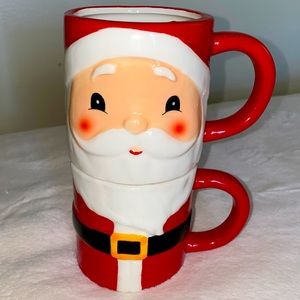 Stacked Santa Coffee Mug Set | Holiday Gift